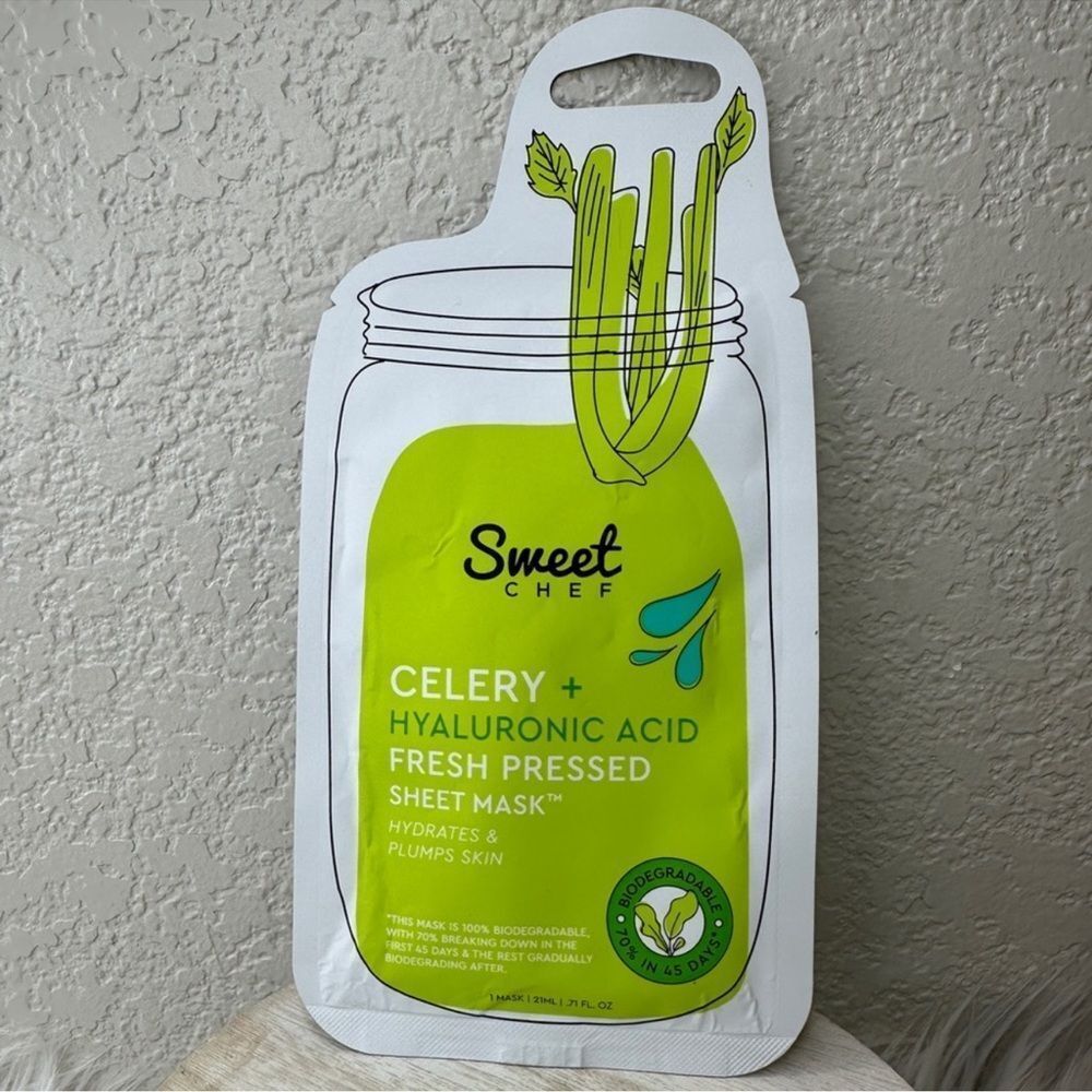 $3 🌙 Sweet Chef Celery + Hyaluronic PLUMPING SHEET MASK 🆕‎